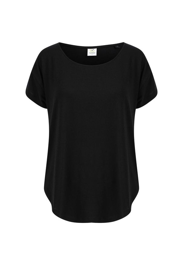 TOMBO - Koszulka Damska Z Dekoltem W Szpic. Kolor: czarny. Sport: turystyka piesza