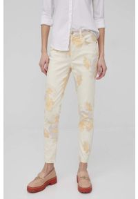 Lauren Ralph Lauren jeansy damskie high waist. Stan: podwyższony. Kolor: żółty