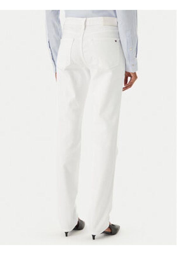 TOMMY HILFIGER - Tommy Hilfiger Jeansy WW0WW48579 Biały Slim Fit. Kolor: biały