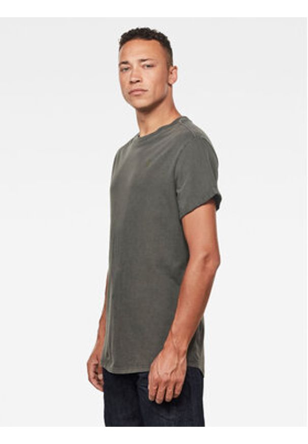 G-Star RAW - G-Star Raw T-Shirt D16396-2653-B575 Szary Regular Fit. Kolor: szary. Materiał: bawełna