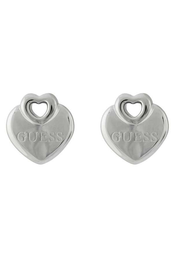 Guess Kolczyki JUBE05 218JW Srebrny. Materiał: metalowe. Kolor: srebrny