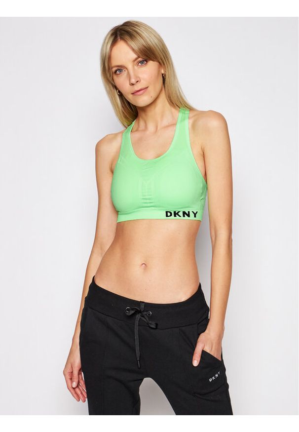 Biustonosz top DKNY Sport. Kolor: zielony