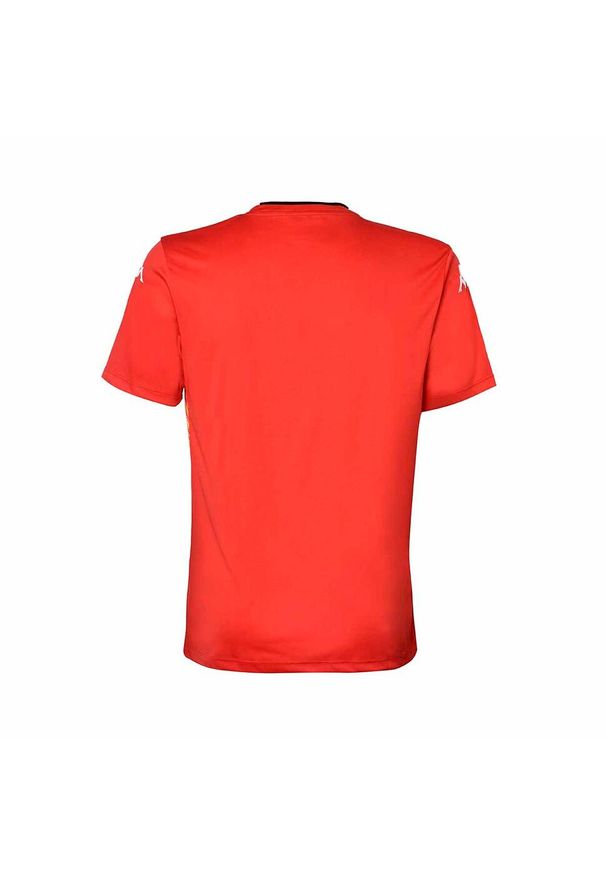 Koszulka dla dzieci Kappa Bugo. Kolor: czarny, czerwony, wielokolorowy. Sport: piłka nożna