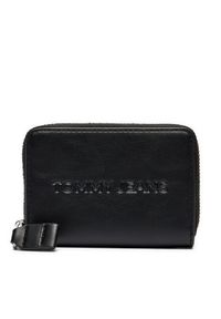 Tommy Jeans Duży Portfel Damski Tjw Ess Must Small Za AW0AW16387 Czarny. Kolor: czarny. Materiał: skóra