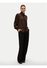 Vero Moda Bluzka Nini 10336252 Brązowy Standard Fit. Kolor: brązowy. Materiał: syntetyk #3