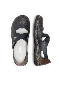 Rieker Półbuty 463H4-14 Granatowy. Kolor: niebieski. Materiał: skóra #8