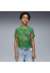 Puma - Młodzieżowa koszulka bramkarska Manchester City 25/26 PUMA. Kolor: zielony, pomarańczowy, wielokolorowy, żółty. Materiał: tkanina. Sport: piłka nożna