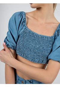 Patrizia Pepe Top | | Kobieta |. Typ kołnierza: dekolt kwadratowy. Materiał: denim. Długość rękawa: krótki rękaw. Długość: krótkie