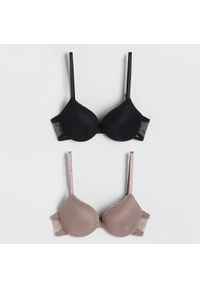 Reserved - Biustonosz push-up 2 pack - Czarny. Kolor: czarny. Rodzaj stanika: push-up #1