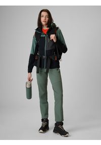 4f - 4F Spodnie trekkingowe szybkoschnące damskie - khaki XL. Kolor: oliwkowy, brązowy, wielokolorowy. Materiał: tkanina, materiał. Długość: długie. Sport: turystyka piesza #1