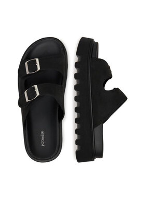 DeeZee Klapki HY86009-19 Czarny. Kolor: czarny. Materiał: materiał
