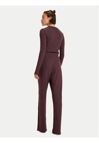 Roxy Spodnie dresowe Rise & Vibe New Rib ERJNP03673 Bordowy Relaxed Fit. Kolor: czerwony. Materiał: wiskoza #5