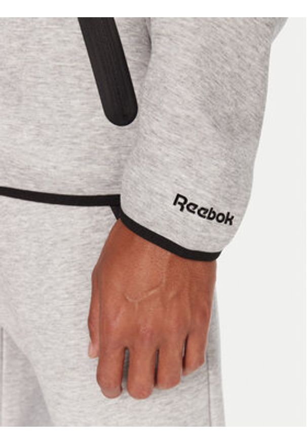 Reebok Bluza RK25142CCM Szary Regular Fit. Kolor: szary. Materiał: syntetyk