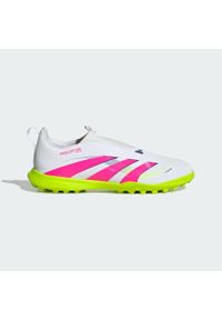 Adidas - Buty Predator League Laceless TF Kids. Kolor: żółty, biały, wielokolorowy, różowy. Materiał: materiał
