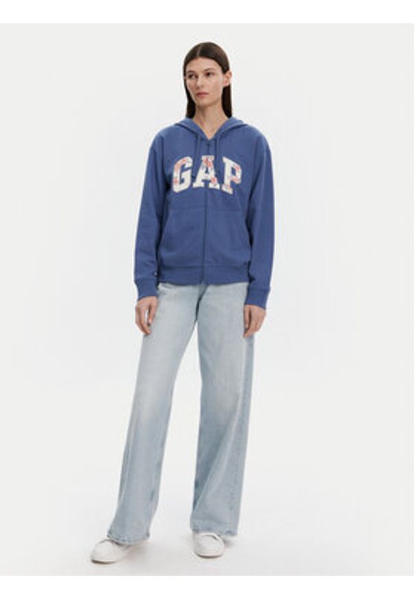 GAP - Gap Bluza 727433-06 Niebieski Relaxed Fit. Kolor: niebieski. Materiał: bawełna