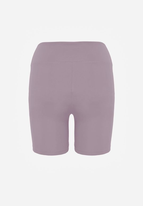 Renee - Fioletowe Szorty Kolarki High Waist Marerila. Okazja: na co dzień. Stan: podwyższony. Kolor: fioletowy. Długość: krótkie. Styl: casual, sportowy