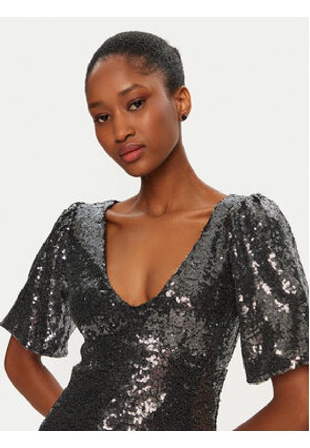 Rinascimento Sukienka koktajlowa CFC0019737002 Srebrny Regular Fit. Kolor: srebrny. Materiał: syntetyk. Styl: wizytowy