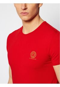VERSACE - Versace T-Shirt Mc Girocollo Intimo Uomo AUU01005 Czerwony Slim Fit. Kolor: czerwony #5
