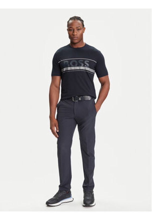 BOSS T-Shirt Iconic Zone 50550113 Granatowy Regular Fit. Kolor: niebieski. Materiał: bawełna
