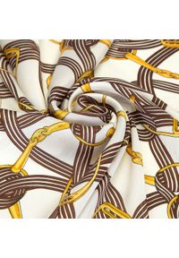 Wittchen - Damska apaszka z jedwabiu jednokolorowa. Kolor: niebieski, wielokolorowy, żółty. Materiał: jedwab. Styl: klasyczny, elegancki #2