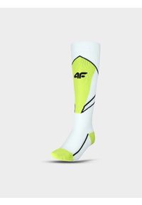 4f - 4F Skarpety narciarskie męskie - białe 39-42. Kolor: biały. Materiał: włókno, syntetyk, materiał. Sport: narciarstwo #1