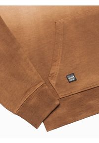 Ombre Clothing - Bluza męska z kapturem B1148 - beżowa - XXL. Typ kołnierza: kaptur. Kolor: beżowy. Materiał: bawełna #3