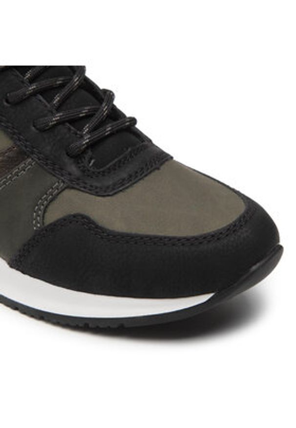 Rieker Trzewiki N7611-54 Zielony. Kolor: zielony. Materiał: skóra