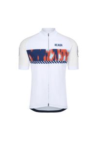 KEADA SPORTS - Damska koszulka rowerowa z krótkim rękawem – Signal Three. Kolor: biały. Długość rękawa: krótki rękaw. Długość: krótkie. Sport: kolarstwo
