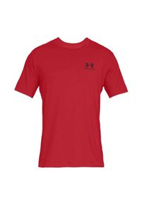 Under Armour - Męska Koszulka Sportowa. Kolor: czerwony. Sport: turystyka piesza #1