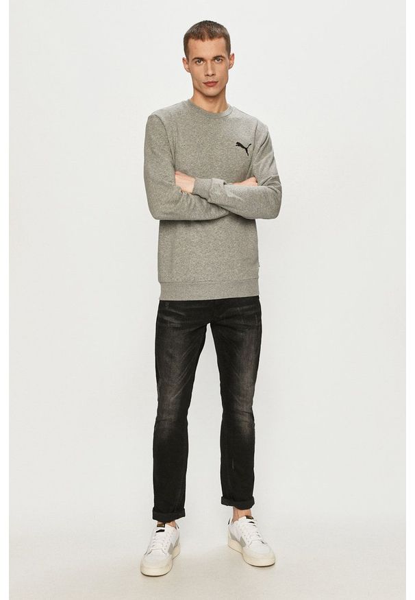 Puma - Bluza 586684. Okazja: na co dzień. Kolor: szary. Styl: casual