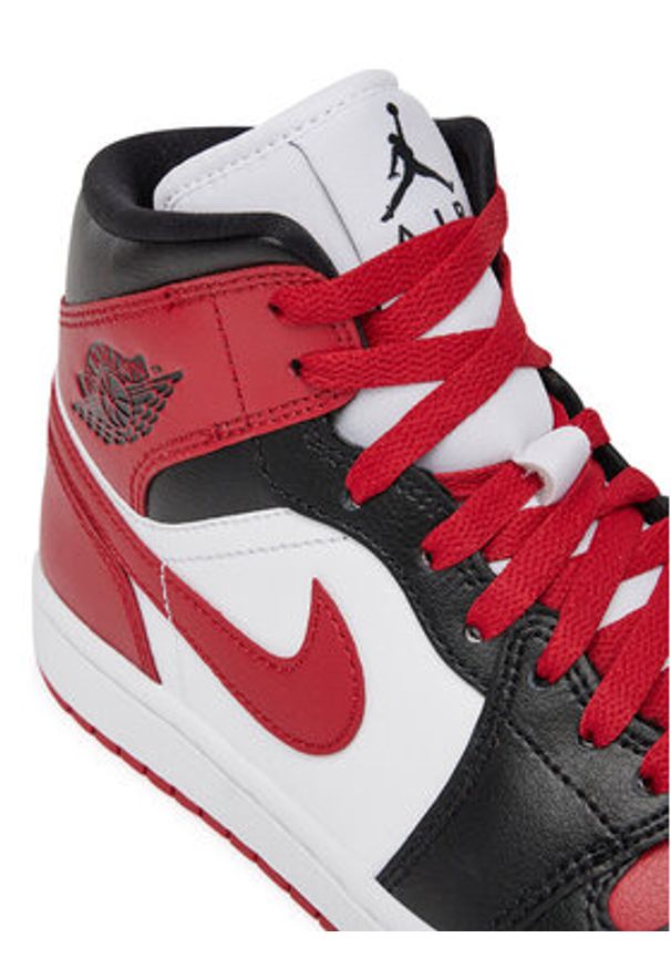 Nike Sneakersy Wmns Air Jordan 1 Mid BQ6472 079 Czerwony. Kolor: czerwony. Materiał: skóra. Model: Nike Air Jordan