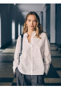 Reserved - Bawełniana koszula - złamana biel. Materiał: bawełna. Wzór: gładki #1