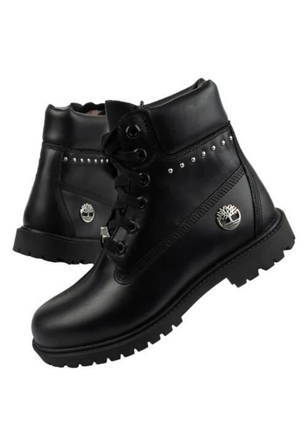 Buty do chodzenia damskie Timberland 6IN Hert BT Cupsole. Wysokość cholewki: za kostkę. Zapięcie: sznurówki. Kolor: czarny. Materiał: materiał, syntetyk. Szerokość cholewki: normalna. Sport: turystyka piesza