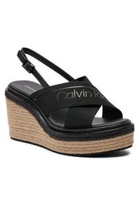 Calvin Klein Espadryle Wedge Sandal 50 He HW0HW01965 Czarny. Kolor: czarny #5