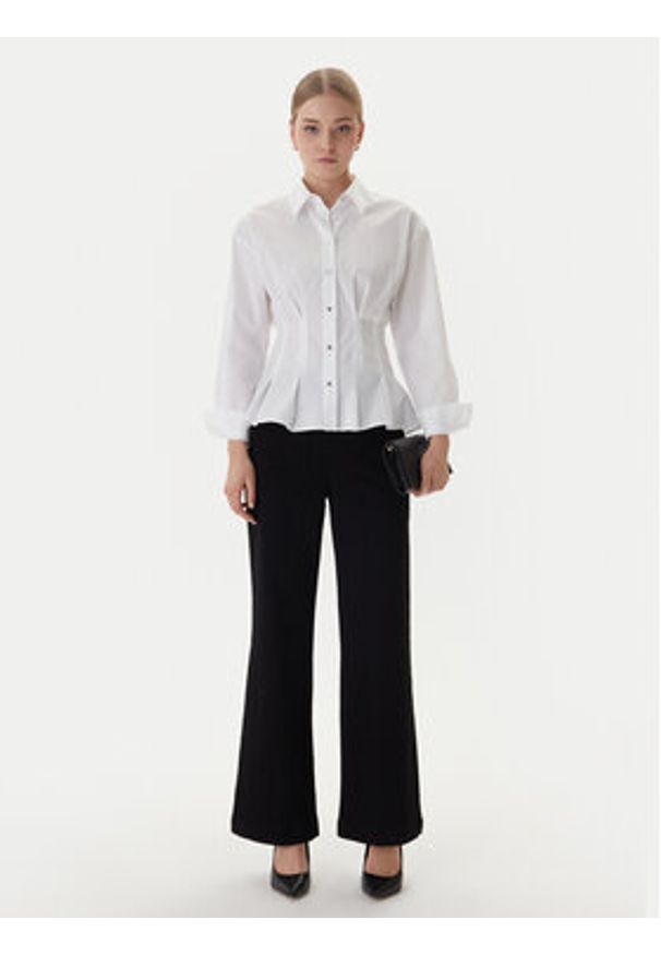 Morgan Koszula 261-CORSET Biały Slim Fit. Kolor: biały. Materiał: bawełna