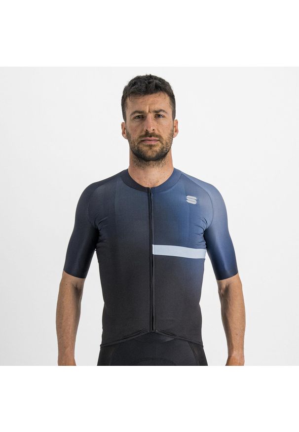 SPORTFUL - Koszulka rowerowa męska Sportful Bomber. Kolor: wielokolorowy, niebieski, szary