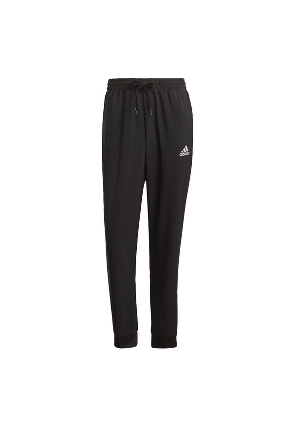 Adidas - Spodnie adidas Aeroready Essentials Stanford Tapered Cuff Embroidered Small Logo. Kolor: czarny. Sport: fitness