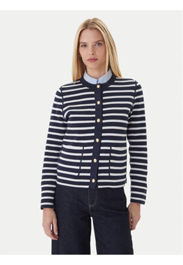 TOMMY HILFIGER - Tommy Hilfiger Kardigan WW0WW40846 Granatowy Regular Fit. Kolor: niebieski. Materiał: bawełna