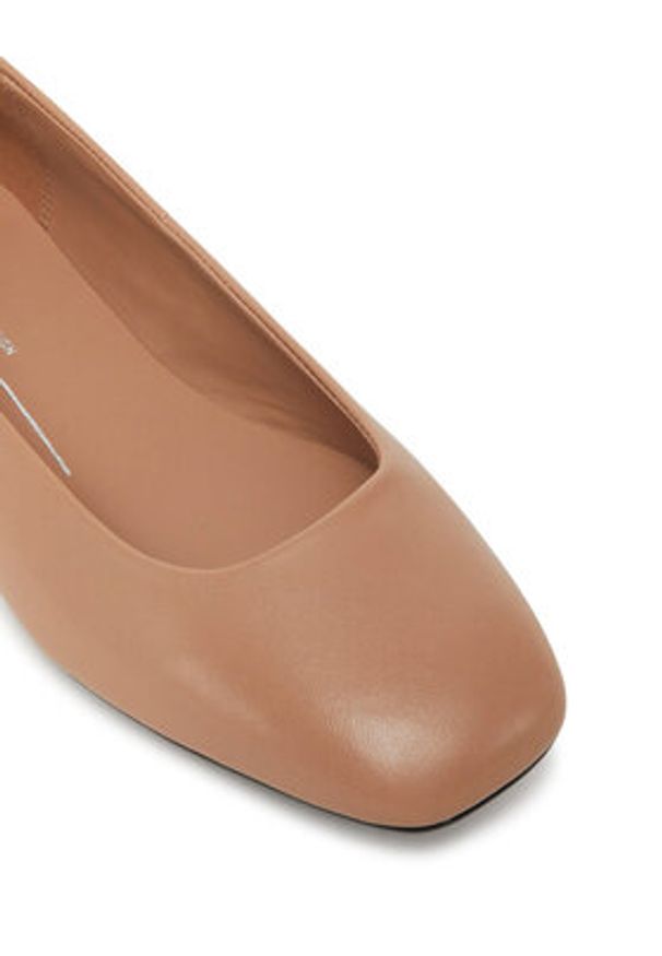 ecco - ECCO Baleriny Margot 23432301084 Beżowy. Kolor: beżowy. Materiał: skóra