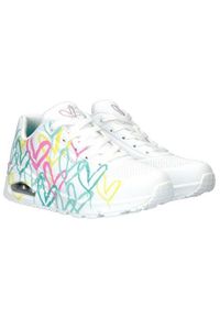 skechers - Buty do chodzenia damskie Skechers Uno Changed Love. Zapięcie: sznurówki. Kolor: biały. Materiał: syntetyk, tkanina, materiał. Szerokość cholewki: normalna. Model: Skechers Sport. Sport: turystyka piesza