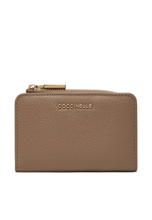 Coccinelle Mały Portfel Damski MW5 Metallic Soft E2 MW5 17 01 01 Brązowy. Kolor: brązowy. Materiał: skóra