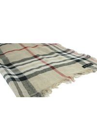 V. Fraas - Lekki (Przejściowy) Szalik Bawełniany - Fraas - Beżowy w Dużą Kratę. Kolor: wielokolorowy, brązowy, beżowy. Materiał: bawełna. Sezon: lato. Styl: elegancki, klasyczny #5