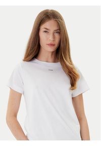 Pinko - PINKO T-Shirt Basico 100373 A2RE Biały Regular Fit. Kolor: biały. Materiał: bawełna