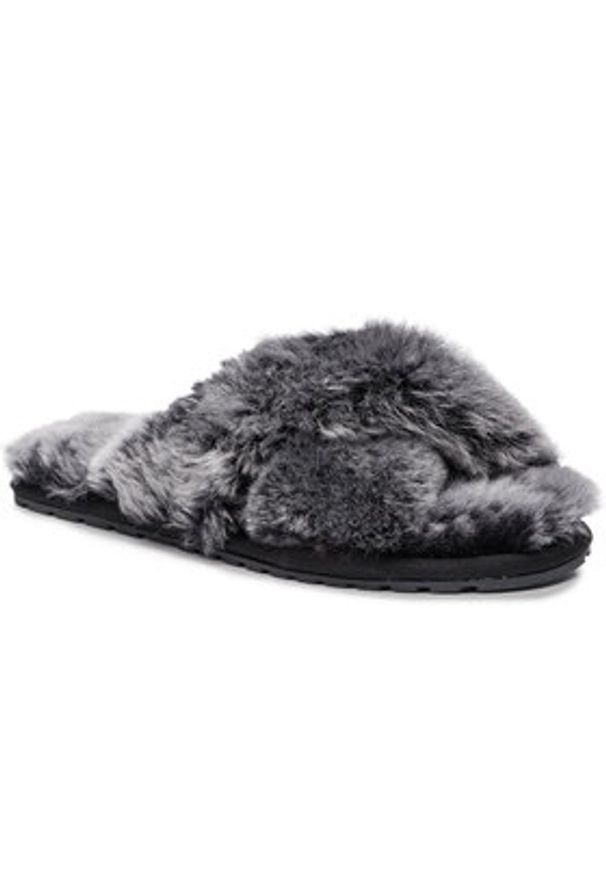 EMU Australia Kapcie Mayberry Frost W12013 Czarny. Kolor: szary, czarny. Materiał: skóra