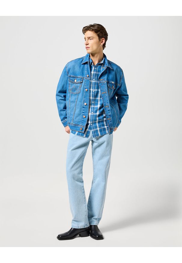 Wrangler - WRANGLER MĘSKA KOSZULA 1 PKT SHIRT BLUE INDIGO 112357249 W5X2013868