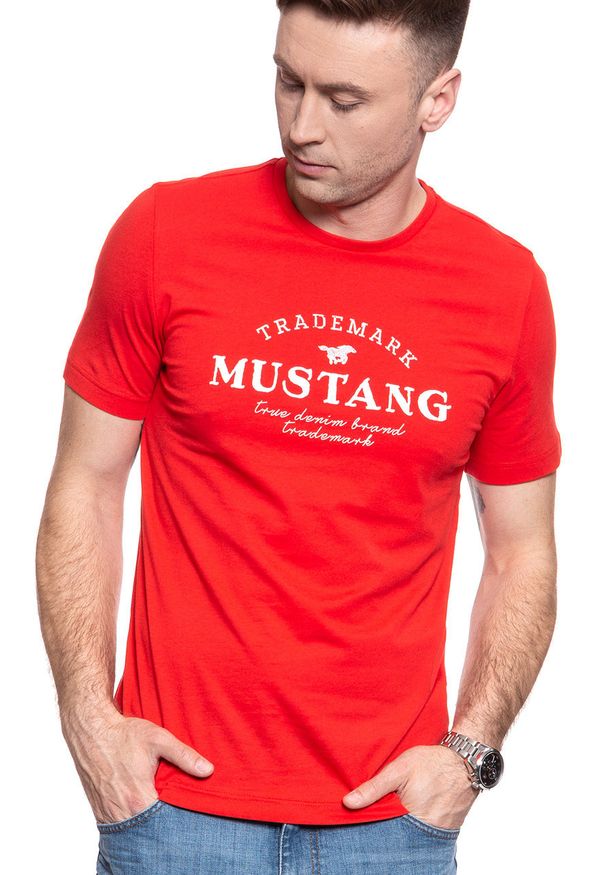 Mustang - MUSTANG T SHIRT Alex C Print 1009500 7130. Wzór: nadruk