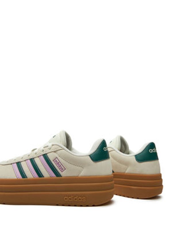 Adidas - adidas Sneakersy VL Court Bold JI1788 Beżowy. Kolor: beżowy. Materiał: skóra, zamsz