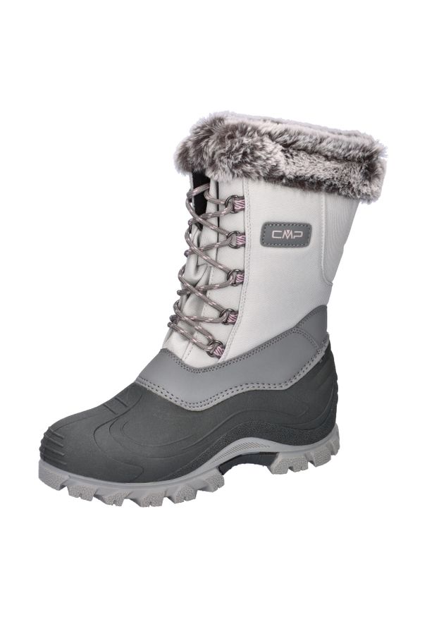 Śniegowce dziecięce CMP GIRL MAGDALENA ocieplane futerkiem zimowe. Kolor: szary, wielokolorowy, czarny. Materiał: futro. Sezon: zima