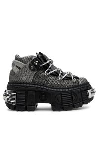 NEW ROCK Sneakersy M-106WALLC40 Szary. Kolor: szary. Materiał: skóra