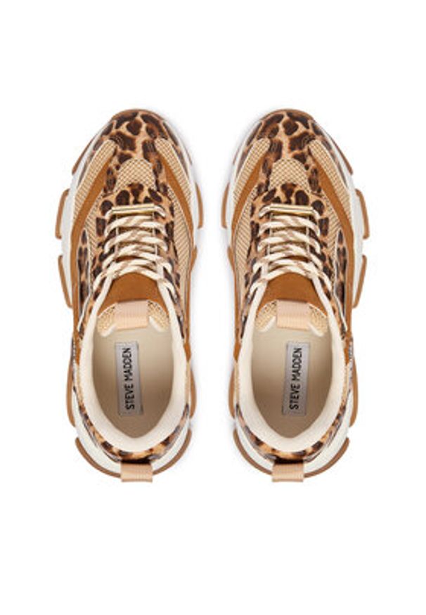 Steve Madden Sneakersy Possession-E 11004652 Brązowy. Kolor: brązowy. Materiał: materiał